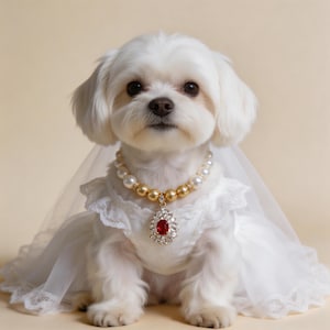 Elegant Double Layer Pet Necklace Luxury Dog collar charms Dog wedding collar Beaded dog collar Pearl dog collar Pet Birthday Gift