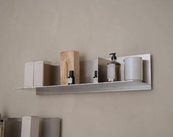 Custom Stainless Steel Floating Shelf, Modern Minimalist Wall Storage Rack