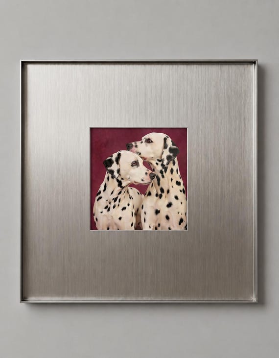 Custom Brushed Stainless Steel Picture Frame, Modern Minimalist Wall Decor