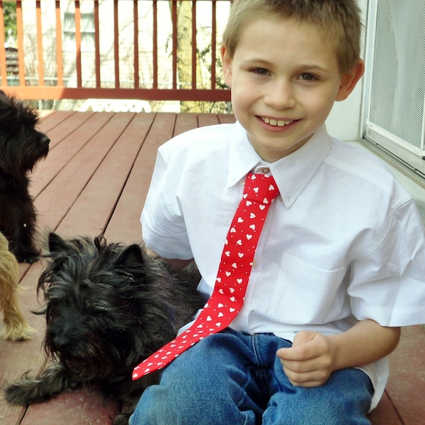 Valentines Necktie for Little Boys