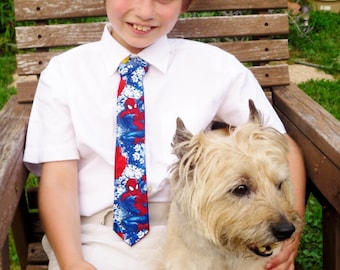 Spiderman Inspired Christmas Character Neck Tie for Boys