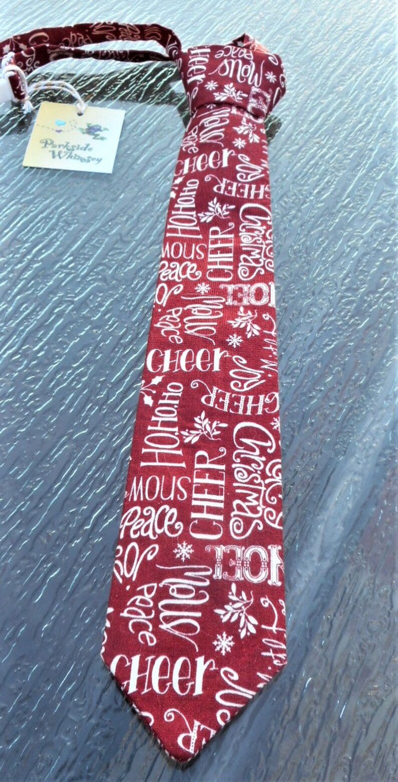 Christmas Words Toddler and Boys Neck tie image 6