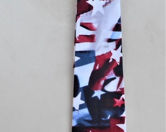 Red,White And Blue Patriotic Neck Tie For Boys