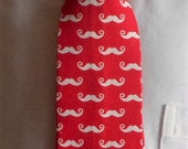 Boys Red Neck Tie With Moustaches