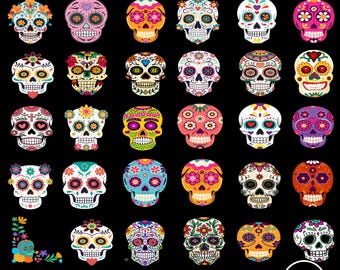 Blumenmexikanische Dia De Los Muertos SVG Bundle | Tag der Toten SVG | Zuckerschädel SVG Bundle | Halloween-Schnittdatei | Cricut & Scherenschnitt