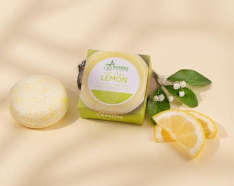 Solid Shampoo Bar And Conditioner Effect Hair Soap Lemon – 100% Organic Shampoo Bars With All Natural Plant Based Essential Oils