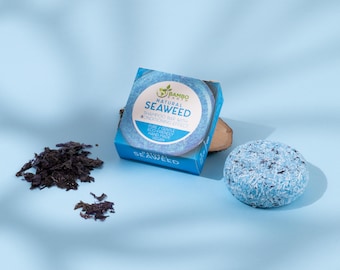 Solid Shampoo Bar And Conditioner Effect Hair Soap Seaweed – 100% Organic Shampoo Bars For Hair With All Natural Plant Based Essential Oils