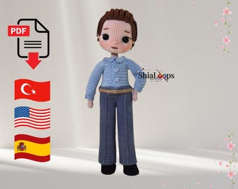 Muñeco Mehmet Amigurumi-Patrón de Ganchillo-PDF Digital