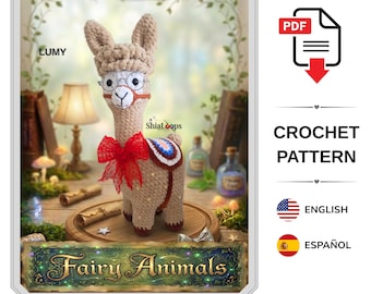 Amigurumi Crochet Pattern : Llama Lumy Velvet Toy (Tutorial PDF)