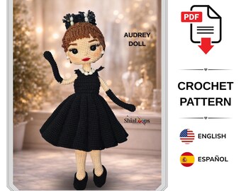 Amigurumi Crochet Pattern : Audrey Doll (Tutorial PDF)