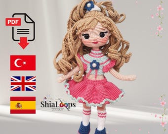 Muñeca Simay Amigurumi PDF - Patrón de Ganchillo