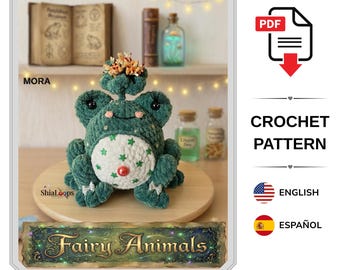 Amigurumi Crochet Pattern : Velvet Frog Mora (Tutorial PDF)