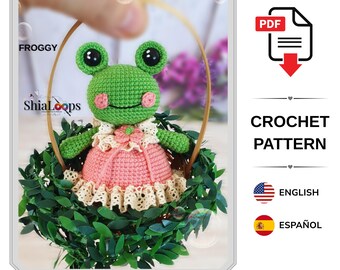 Amigurumi Crochet Pattern : Frog Toy (Tutorial PDF)