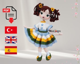 Ayça Muñeca Amigurumi-Patrón Crochet PDF