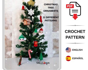Amigurumi Crochet Pattern : Christmas Ornaments (Tutorial PDF)-11 Different Accessories