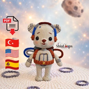 Asteroid Bear Taro - Amigurumi Bear - Crochet Pattern - Dijital PDF