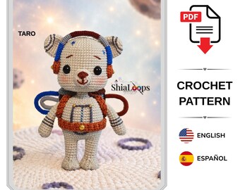 Amigurumi Crochet Pattern : Bear Taro (Tutorial PDF)