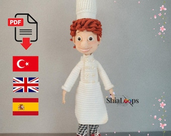 Patrón Chef Leo Crochet – Tutorial Muñeco Amigurumi (Patrón PDF)