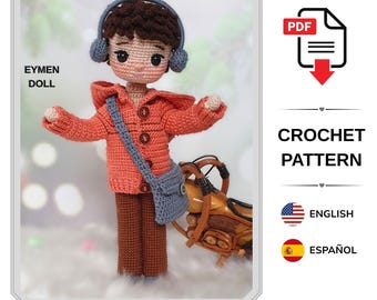 Eymen Amigurumi Doll - Crochet Pattern - DJ Boy Digital Pdf