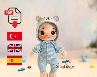 Patrón PDF - Lupino Amigurumi - Tutorial de Muñeca de Crochet - Descarga Instantánea