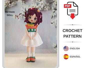 Amigurumi Doll Crochet Pattern : Reyhan Doll (Tutorial PDF)