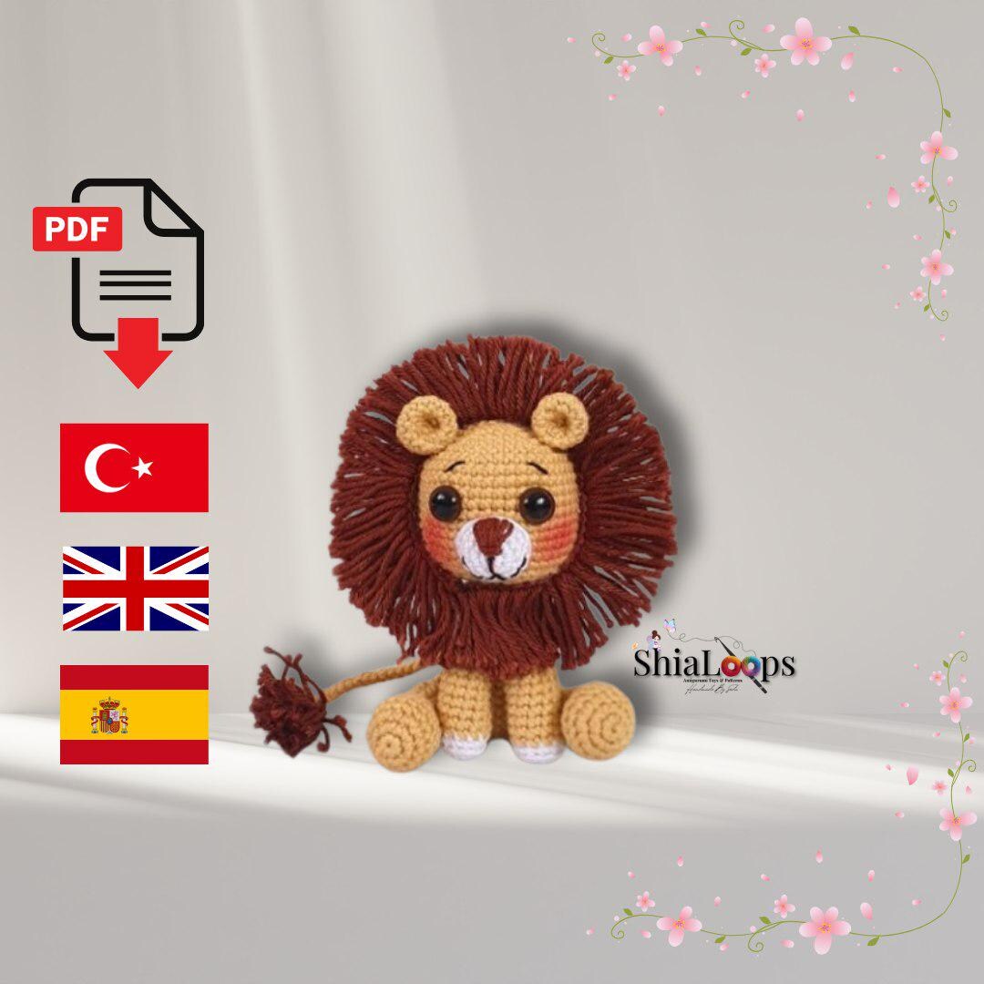Mini Lion Amigurumi Crochet Pattern – Mr. Leon Jungle Animal (PDF ...