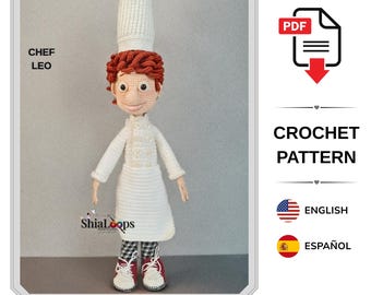 Amigurumi Doll Crochet Pattern : Chef Leo (Tutorial PDF)
