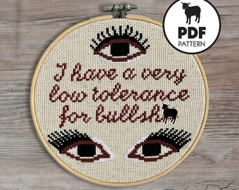 PATTERN- Oddly Enough- PDF cross stitch pattern instant download