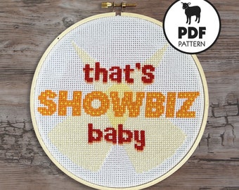 PATTERN- Showbiz- PDF cross stitch pattern instant download