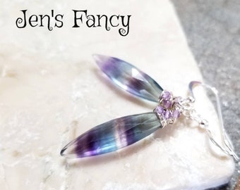 Gold-Filled and AAA Fluorite Earrings
