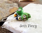 Sugar Skull Earrings Sterling Silver, Halloween Day of the Dead Jewelry, Jen 39 s Fancy
