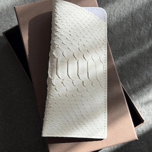 Estuche personalizado de piel de serpiente pitón para gafas de sol/gafas