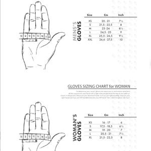 Pode incluir: Tabela de tamanhos de luvas para homens e mulheres, com ilustra&ccedil;&otilde;es de m&atilde;os e medidas em cent&iacute;metros e polegadas. A tabela fornece tamanhos XS a XXL para homens e XS a XL para mulheres, com as medidas correspondentes em cm e polegadas.