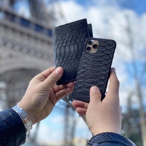 Python Snake Leather iPhone 18 17 16 Case - Free Personalized