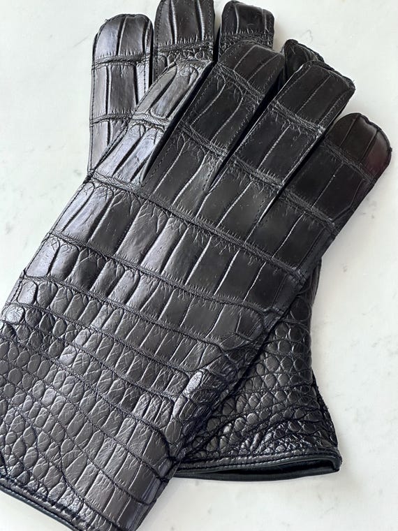 Alligator Men Gloves , Luxury Customized Gloves