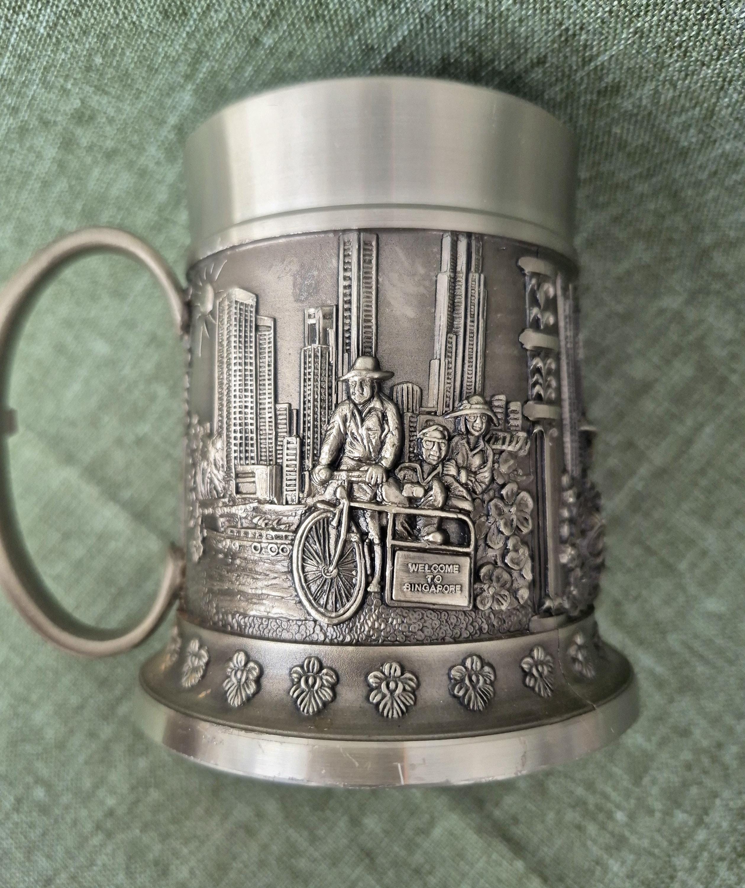 Vintage Pewter Jug Garden City Pewter Singapore, Circa 1970s–1980s