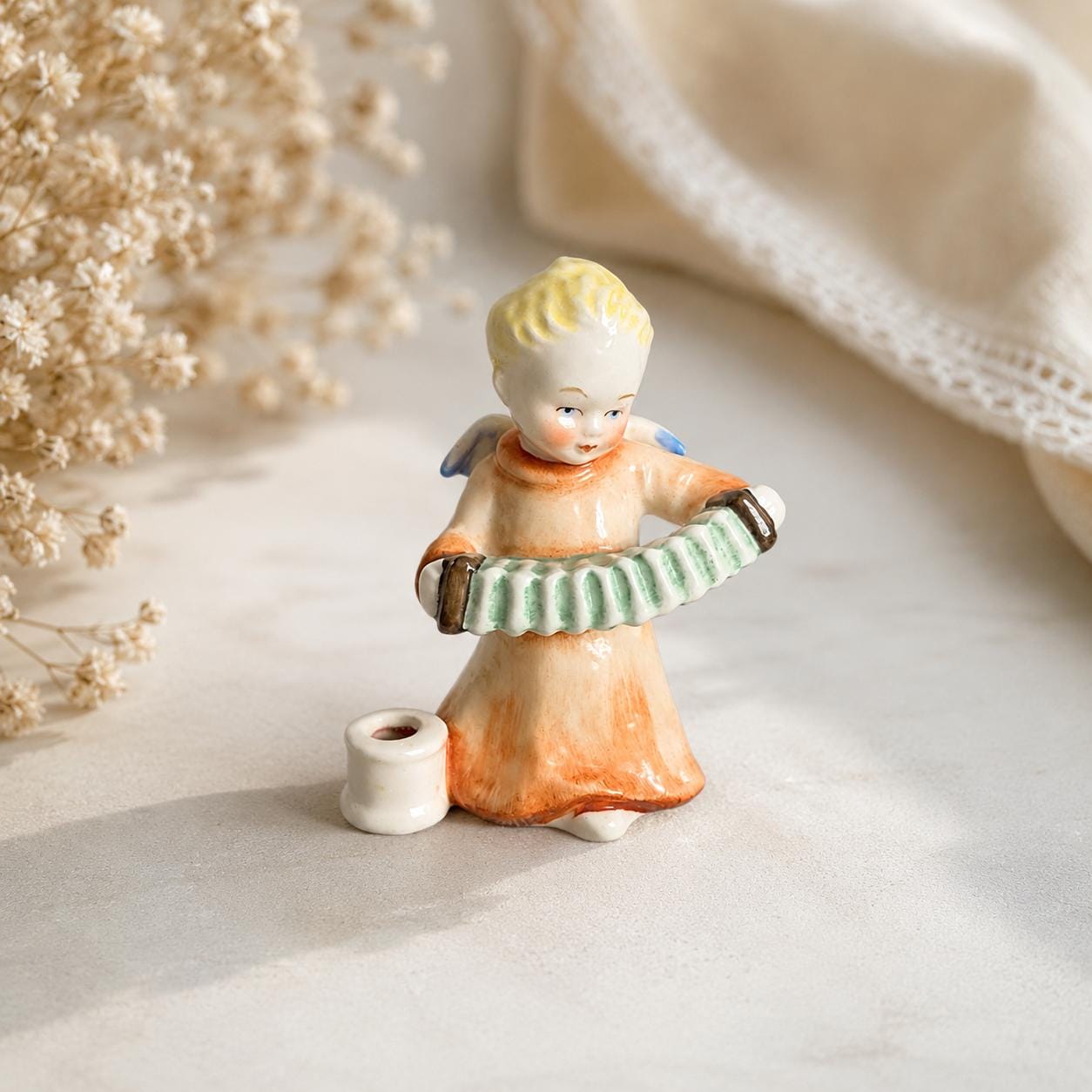 バカラ　エンジェルアコーディオン Porcelain Angel Accordion - Etsy