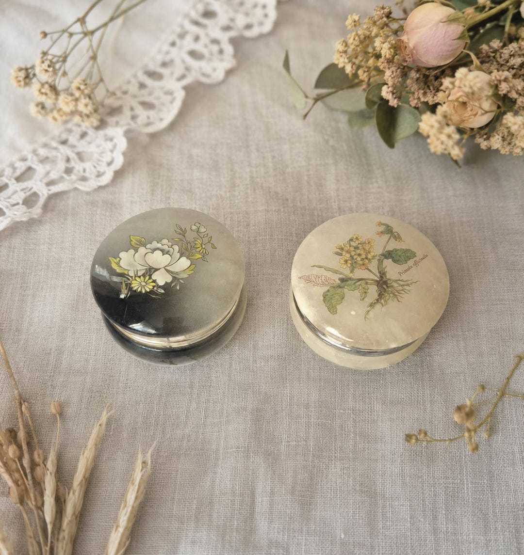 Onyx Jewelry Box, Round, Handmade, Small Stone Box With Lid, Elegant ...