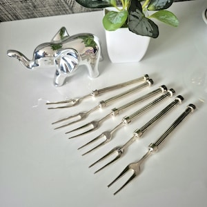 Forchette Da Cocktail In Acciaio Inox, 12 Pezzi, Per Frutta E Dessert, Lucidate A Specchio, Ideali Per Feste E Ristoranti