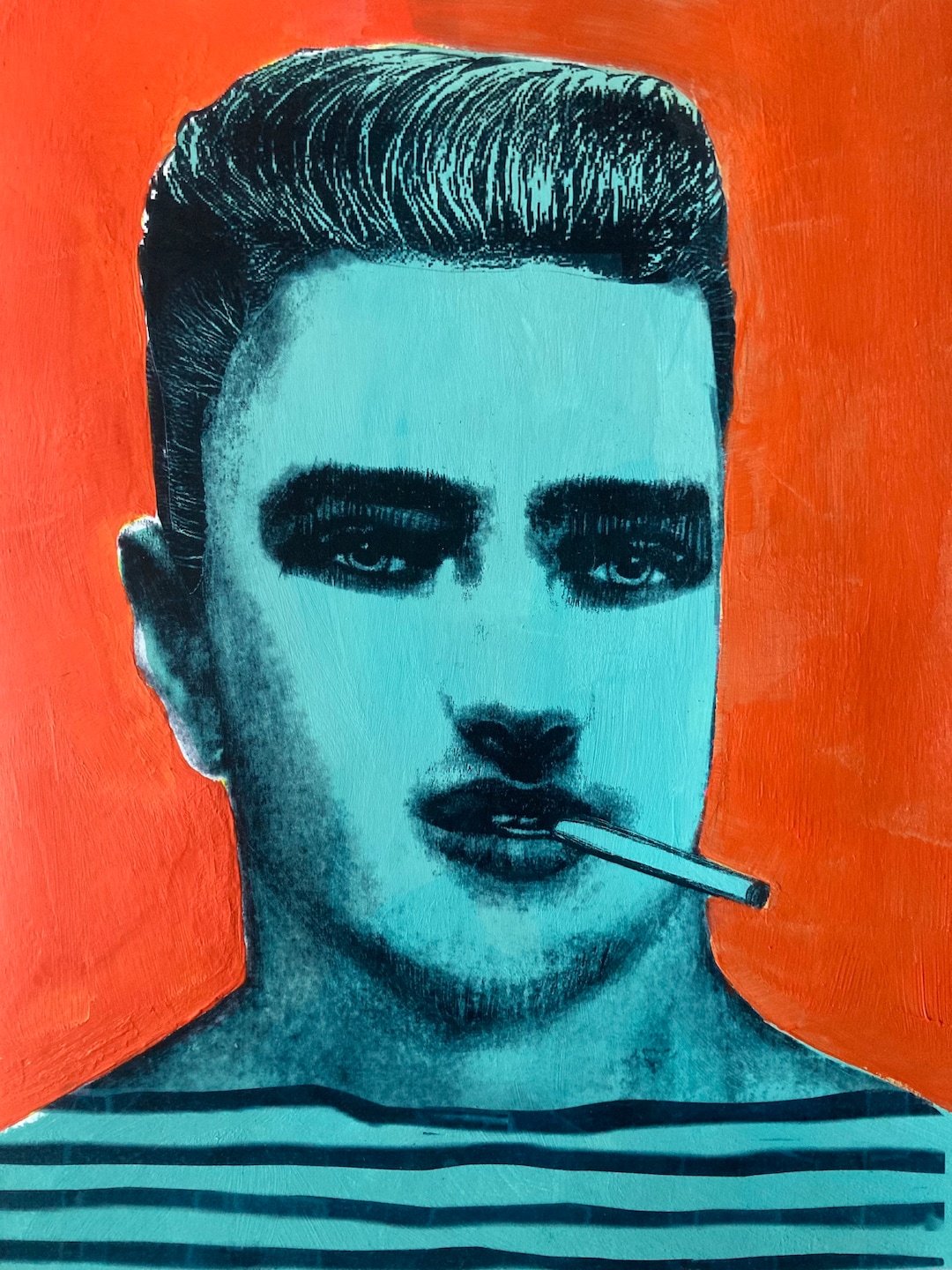 NEW Queer LGBTQ Acrylic Painting Mixed Mediums Gay Homoerotic Art