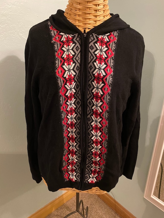 Vintage Eddie Bauer Fair Isle Zip up cardigan