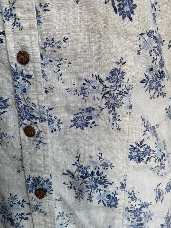 Floral Eddie Bauer vintage LINEN dress - image 4