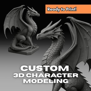 Custom 3D Character STL File, Anime Chibi Fantasy Sculpt for Printing