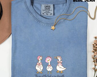 Comfort Colors® Christian Goose Shirt, Funny Faith Based Tee, Retro Goose Graphic Shirt, Cottagecore Gift, Religious Goose T-shirt