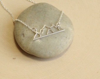 Happiest In The Mountains Necklace in Sterling Silver