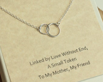 Sterling Silver Mother's Linked By Love Necklace