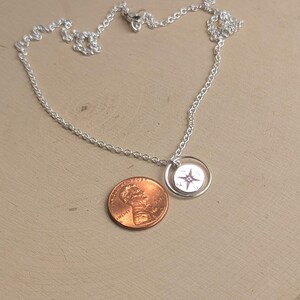Sterling Silver Compass Necklace... Graduation Inspirational Sentiment Card image 5