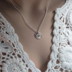 Sterling Silver Compass Necklace... Graduation Inspirational Sentiment Card image 6