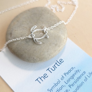 Sterling Silver Sideways Turtle Necklace