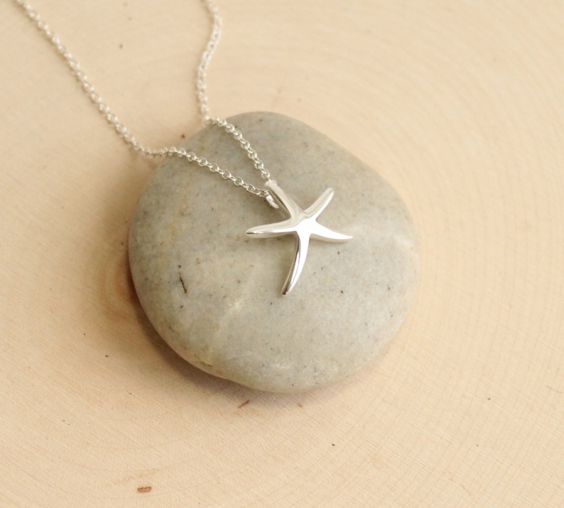 Sterling Silver Sliding Starfish Necklace image 2